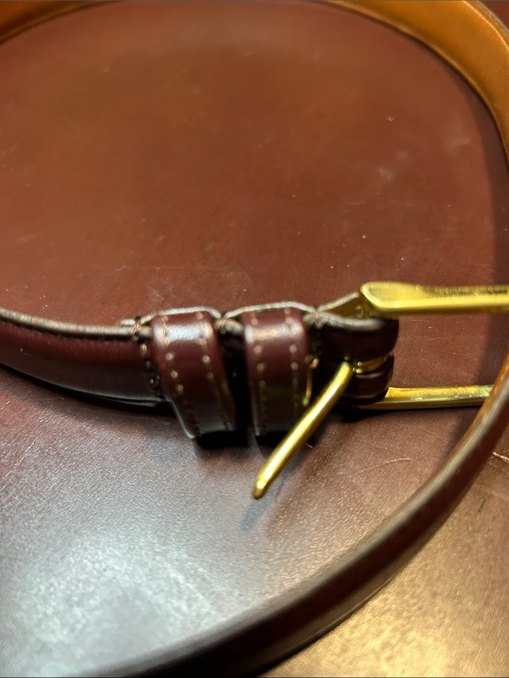 Vintage Coach Burgundy Belt